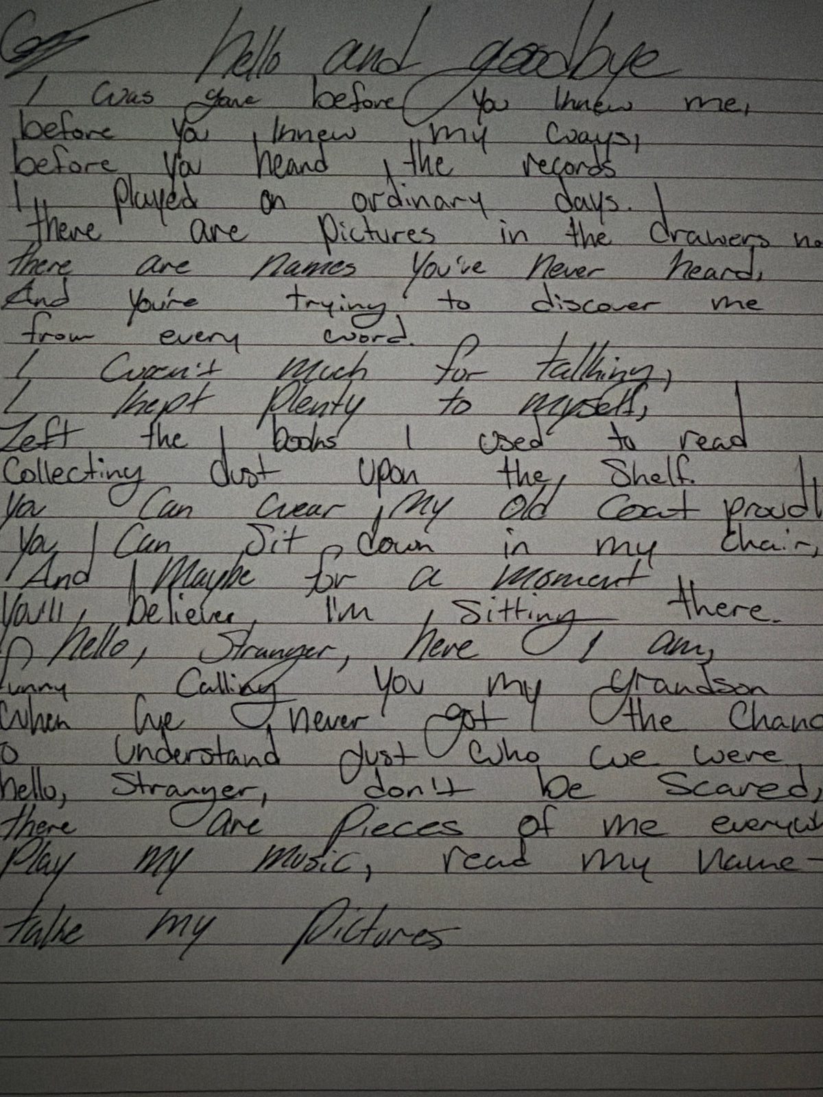 A POEM FOR YOU (Griffin original)